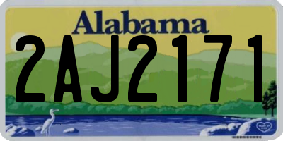 AL license plate 2AJ2171