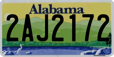 AL license plate 2AJ2172