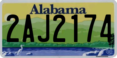 AL license plate 2AJ2174