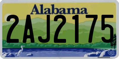 AL license plate 2AJ2175