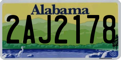 AL license plate 2AJ2178