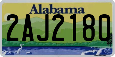 AL license plate 2AJ2180