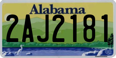 AL license plate 2AJ2181