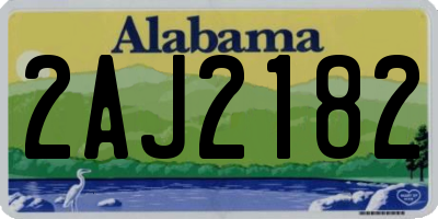 AL license plate 2AJ2182