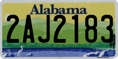 AL license plate 2AJ2183