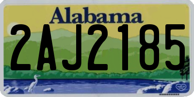 AL license plate 2AJ2185