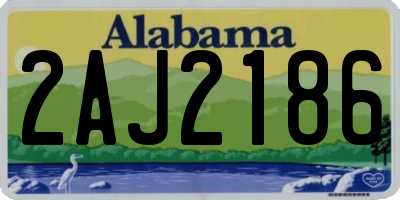 AL license plate 2AJ2186