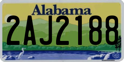 AL license plate 2AJ2188
