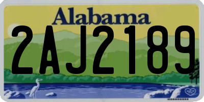 AL license plate 2AJ2189