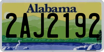 AL license plate 2AJ2192