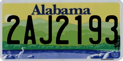AL license plate 2AJ2193