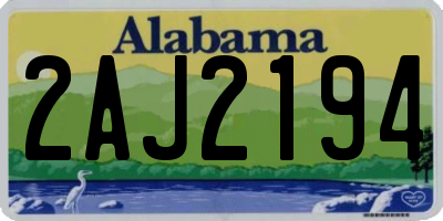 AL license plate 2AJ2194