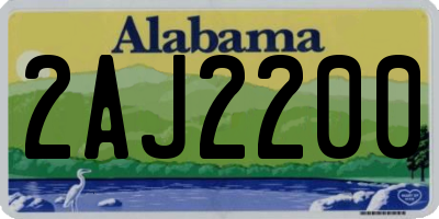 AL license plate 2AJ2200