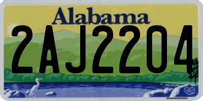 AL license plate 2AJ2204