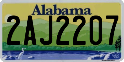 AL license plate 2AJ2207