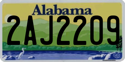 AL license plate 2AJ2209