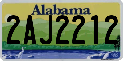 AL license plate 2AJ2212