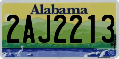 AL license plate 2AJ2213