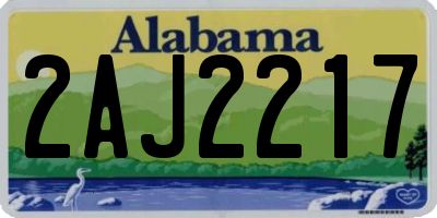 AL license plate 2AJ2217