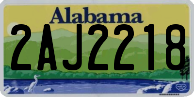 AL license plate 2AJ2218