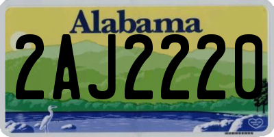 AL license plate 2AJ2220
