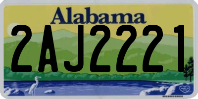 AL license plate 2AJ2221
