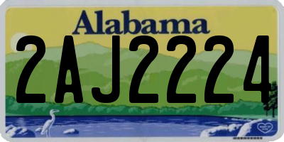 AL license plate 2AJ2224
