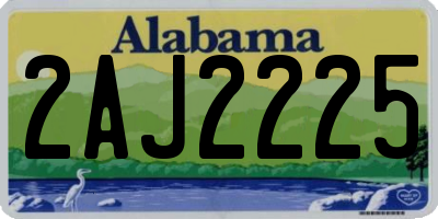 AL license plate 2AJ2225