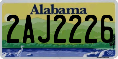 AL license plate 2AJ2226