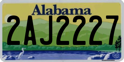 AL license plate 2AJ2227