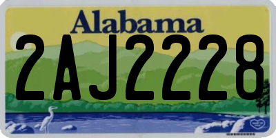 AL license plate 2AJ2228