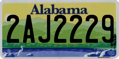AL license plate 2AJ2229