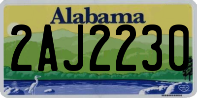 AL license plate 2AJ2230