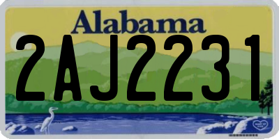 AL license plate 2AJ2231