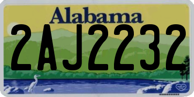 AL license plate 2AJ2232