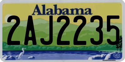 AL license plate 2AJ2235