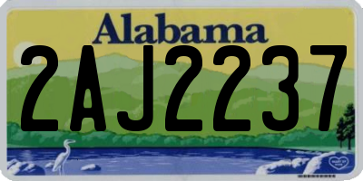AL license plate 2AJ2237