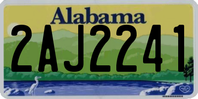 AL license plate 2AJ2241
