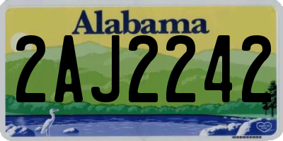 AL license plate 2AJ2242