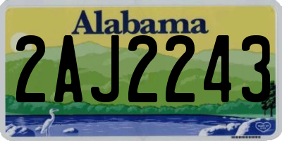 AL license plate 2AJ2243