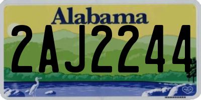 AL license plate 2AJ2244