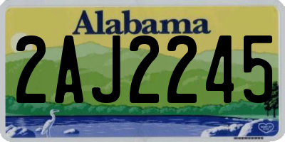 AL license plate 2AJ2245