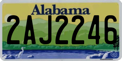 AL license plate 2AJ2246
