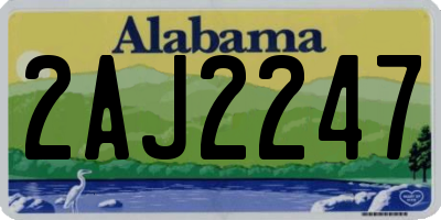 AL license plate 2AJ2247