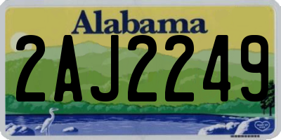 AL license plate 2AJ2249