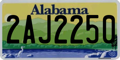AL license plate 2AJ2250