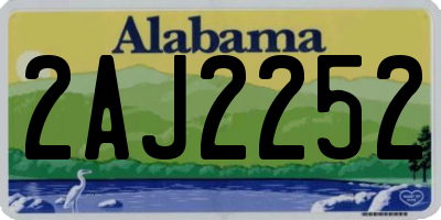 AL license plate 2AJ2252