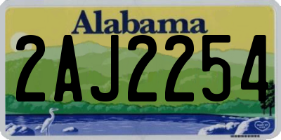 AL license plate 2AJ2254
