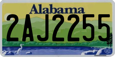 AL license plate 2AJ2255