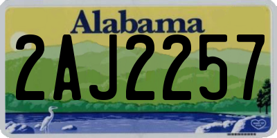 AL license plate 2AJ2257